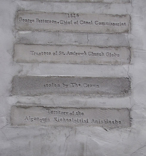 engraved names of previous owners